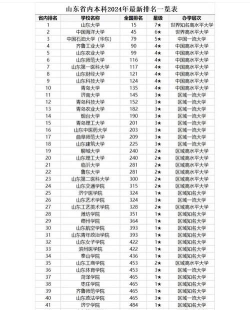 2024山东本科学校排名前10