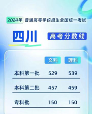 四川长江职业学院2024年在安徽录取分数线、对应位次