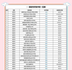岳阳中专中职学校排名榜