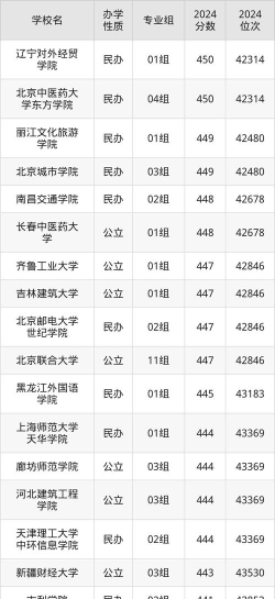 北京高考445分左右能上什么大学