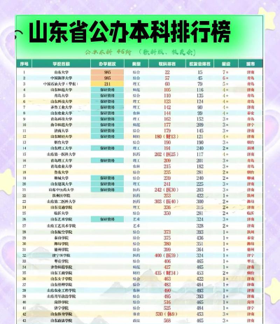 山东高考512分左右能上什么大学