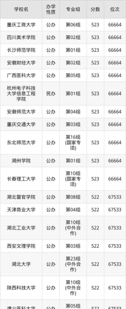 湖北高考523分左右能上什么大学