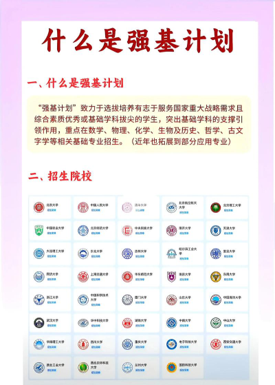 什么是强基计划招生