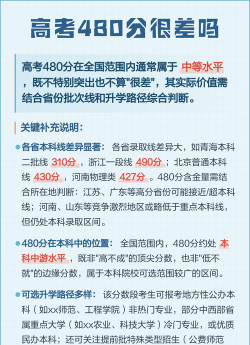高考480分很差吗