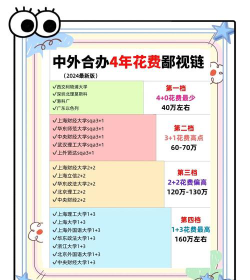 2024普通大学中外合作办学3+1学费多少