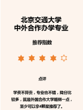 2024北京交通大学中外合作办学各专业招生人数是什么