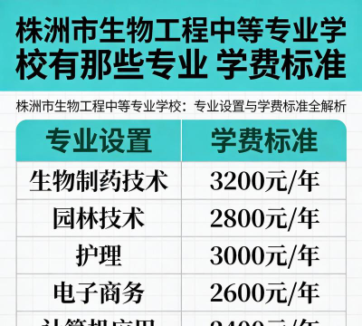 2024年株洲生物工程中等专业学校开设的专业有哪些