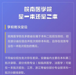 皖南医学院是一本还是二本