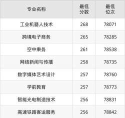 宝鸡中北职业学院2024年在贵州录取分数线、对应位次
