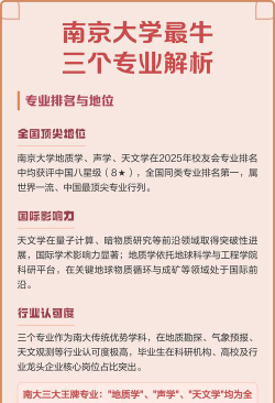 南京大学最厉害三个专业