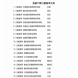 开设口腔医学技术专业的院校有哪些