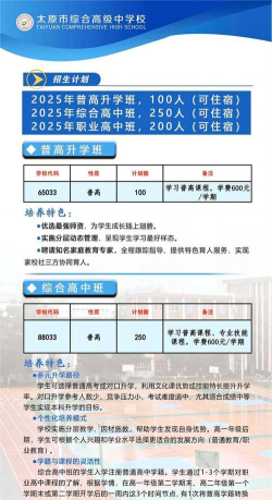 太原综合高级中学校2024年学费多少