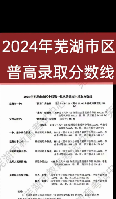 2024年芜湖中考200-300分读什么普高