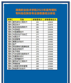 2024年渭南职业技术学院在山东全部专业录取位次、分数线