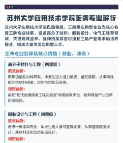 苏州大学应用技术学院有哪些热门专业