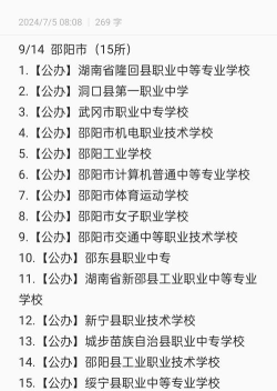 邵阳有哪些职高