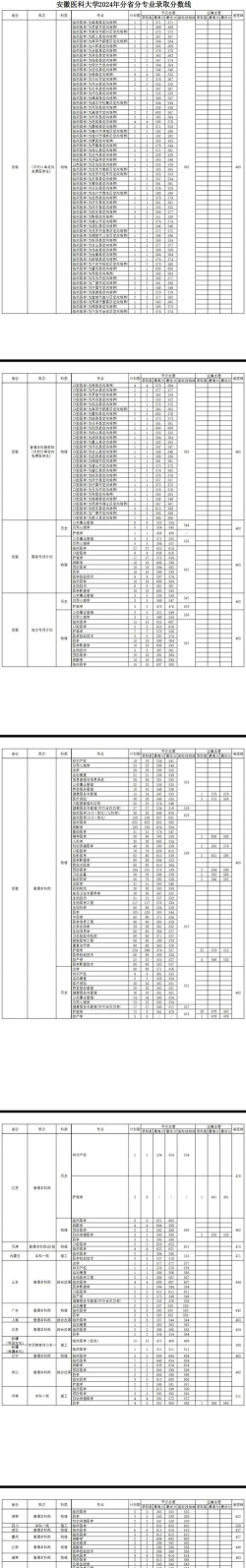 2024年合肥经济学院在安徽全部专业录取位次、分数线
