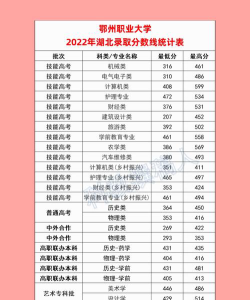 2024鄂州职业大学在浙江录取分数线
