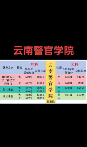 2025艺考生文化课446分能上云南警官学院吗