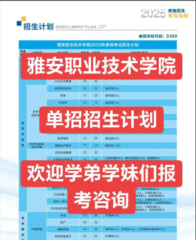 2024雅安职业技术学院在四川录取分数线