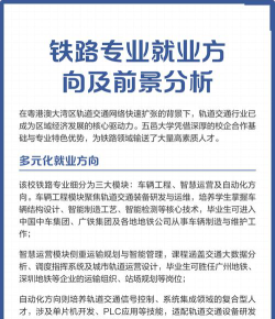 高速铁路客运服务专业就业方向与前景