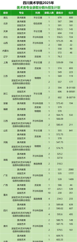 2025四川美术学院在广东招生计划及录取分数线位次分析