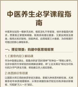 2024年中医养生学专业要学哪些课程