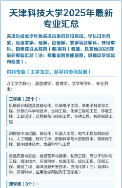 2025年天津科技大学有有哪些专业推荐
