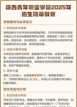 2025年陕西青年职业学院有哪些专业推荐