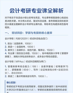 会计考研专业课怎么样啊