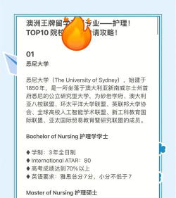 澳洲大学护理专业排名