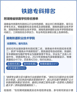 湖南十大铁路专业排名