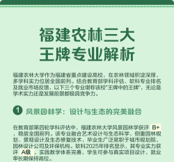 福建农林大学的王牌专业有哪些？