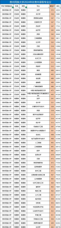 贵州民族大学的王牌专业有哪些？