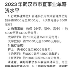 武汉各专业薪资排名榜