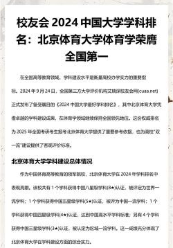 2024北京体育大学专业排名一览表