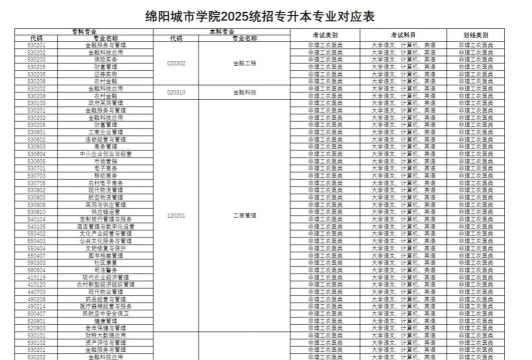 绵阳城市学院好专业排名
