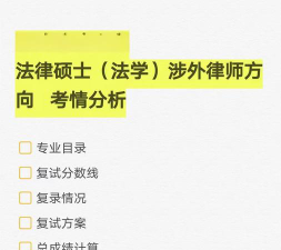 涉外律师考研专业排名