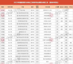 应用化工技术专业福建录取分数线多少分