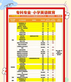 小学英语教育专业江西录取分数线多少分