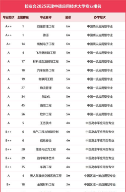 中德本科专业排名