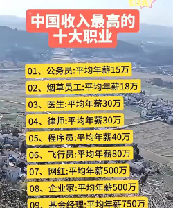 中国挣钱行业专业排名