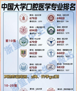 2024口腔专业按什么排名