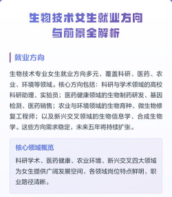 专业选生物好就业吗女生