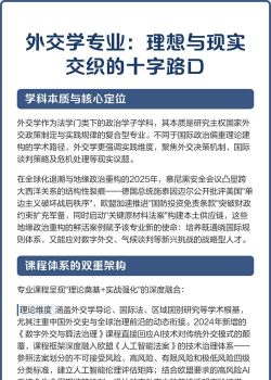 外交学专业出来干什么