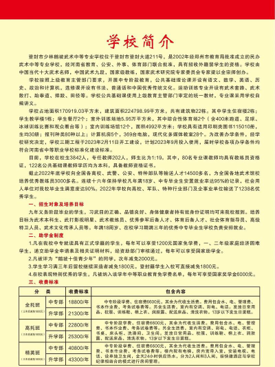登封少林鹅坡武术学校2024年报考要求