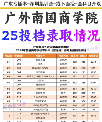 高考多少分能上广东外语外贸大学南国商学院