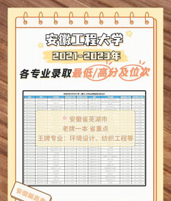 高考多少分能上安徽工程大学