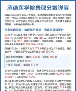 高考多少分能上承德医学院