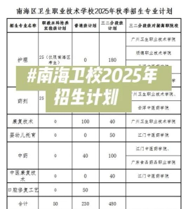 广东佛山卫生学校2024年招生计划